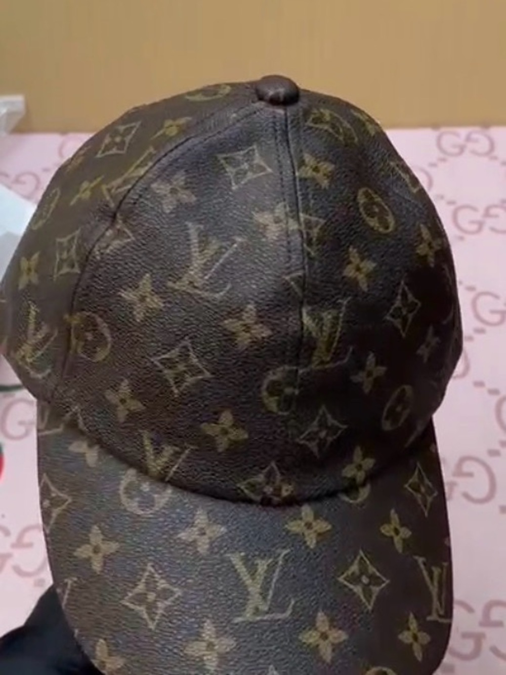 Monogram Cap - Brown & Tan LV inspired